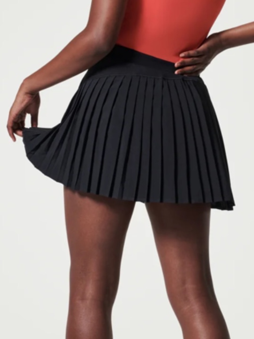 SPANX Black Pleated Mini Skirt - Picture 2 of 5